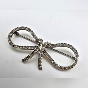 Sterling Silver Bow Brooch Pin